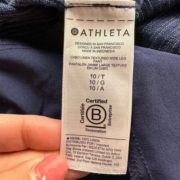 Athleta Blue Wide Leg TALL Pants - Picture 8 of 13